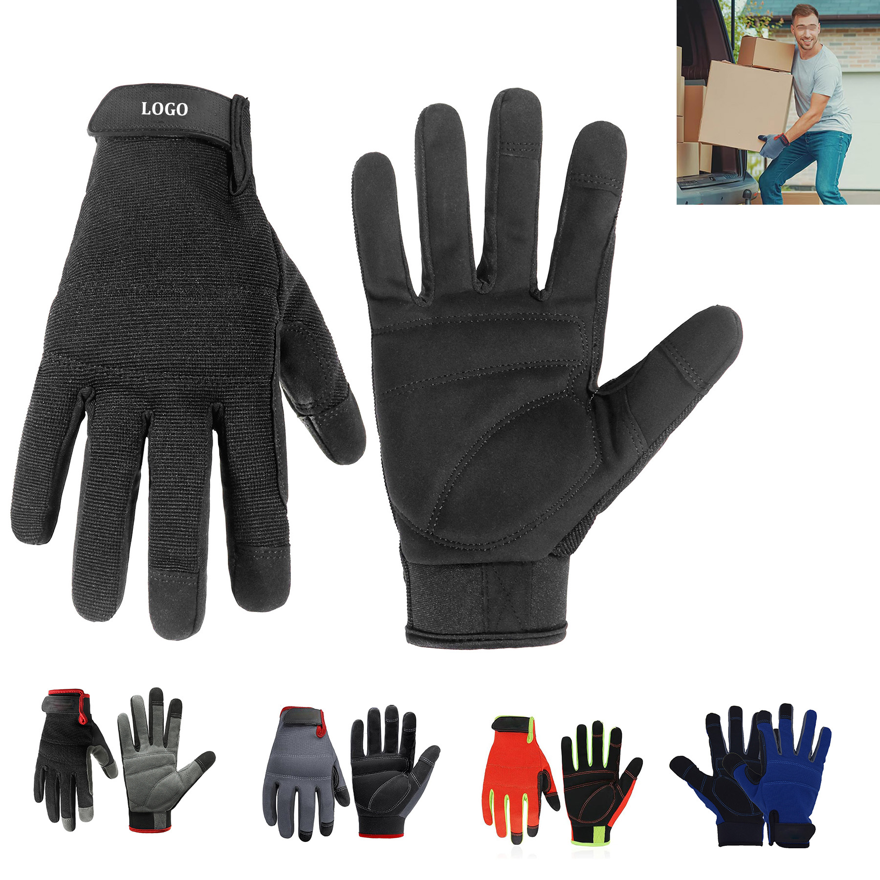Full Coverage Touch Screen Work Gloves 7