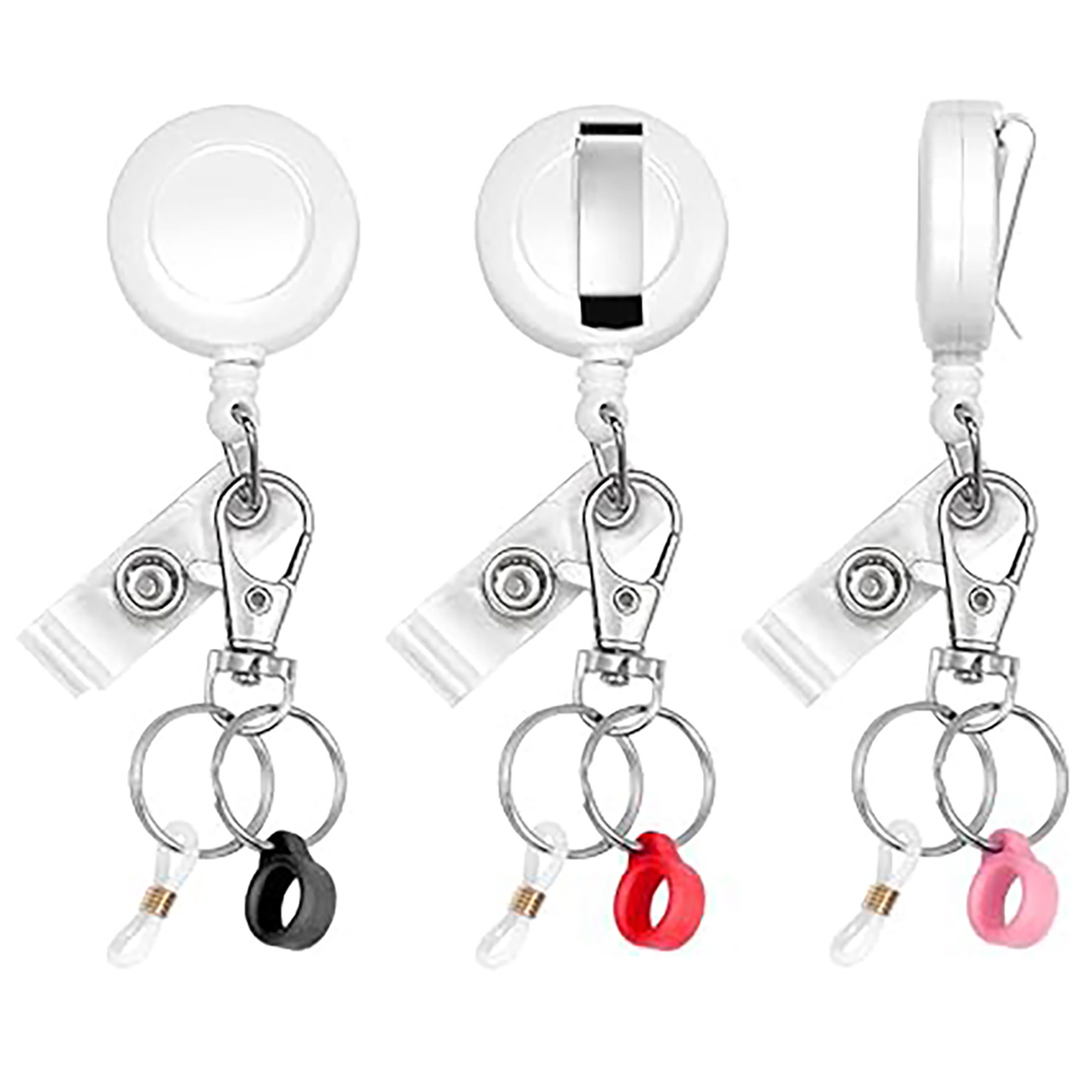 Easy Pull Badge Reel Silicone Clip With Lobster Buckle Pen Holder Keychain 3