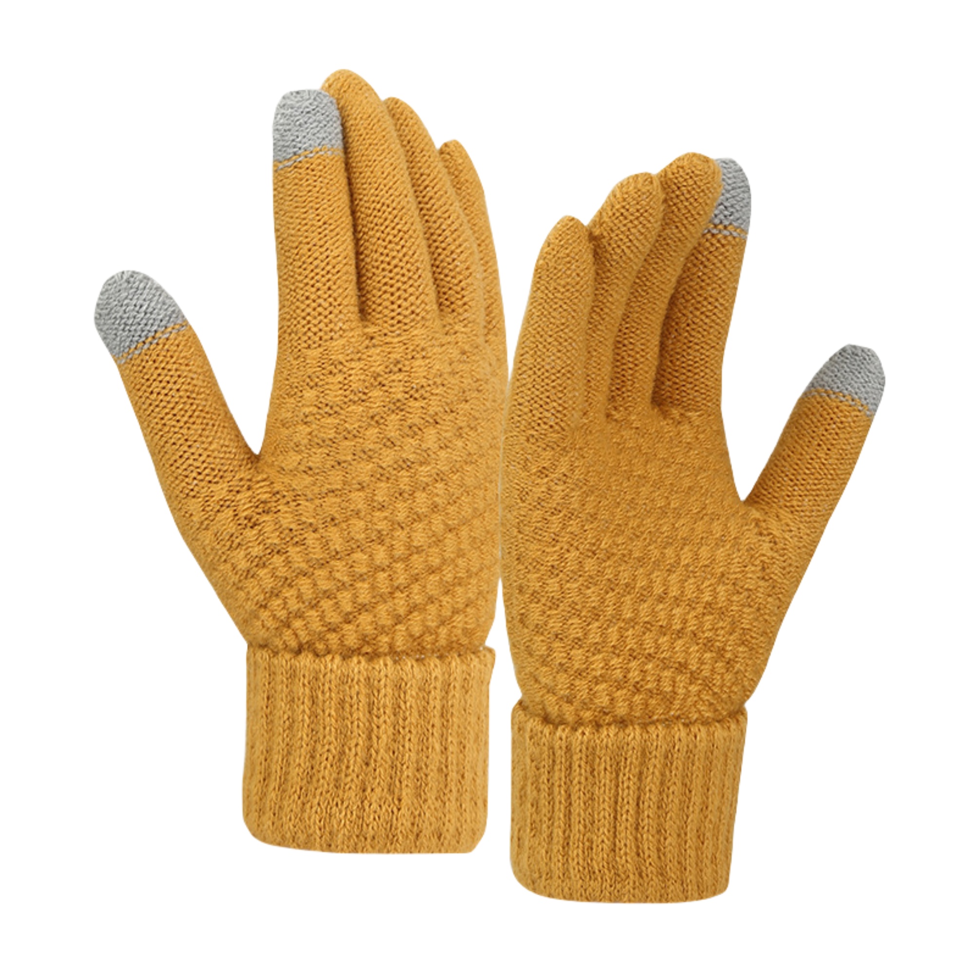 Winter Touchscreen Gloves Cable Knit Warm 6