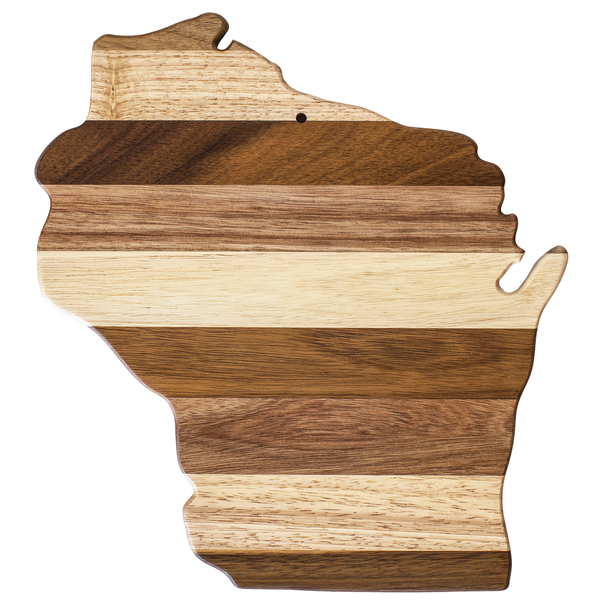 Rock & Branch® Shiplap Series Wisconsin State Shaped Wood Serving and Cutting Board 3