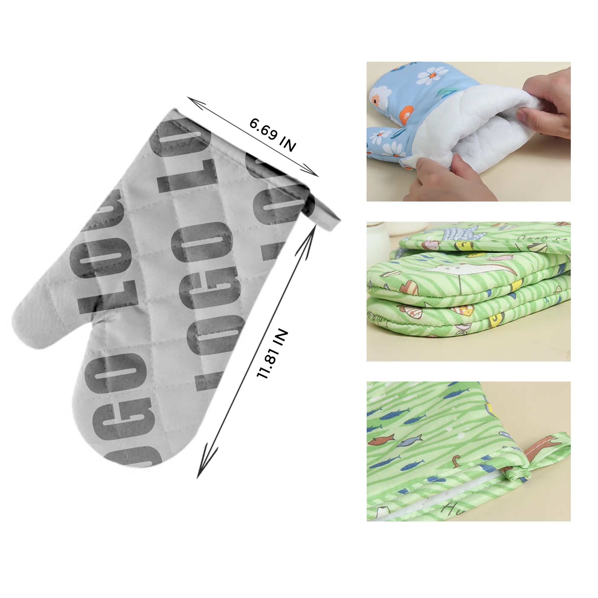 MOQ 100 PCS Full Color Oven Glove 1