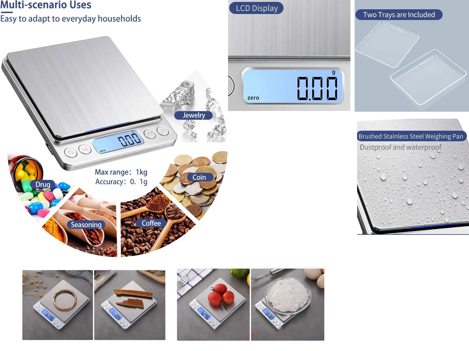 Stainless Steel Kitchen Digital Scale 2