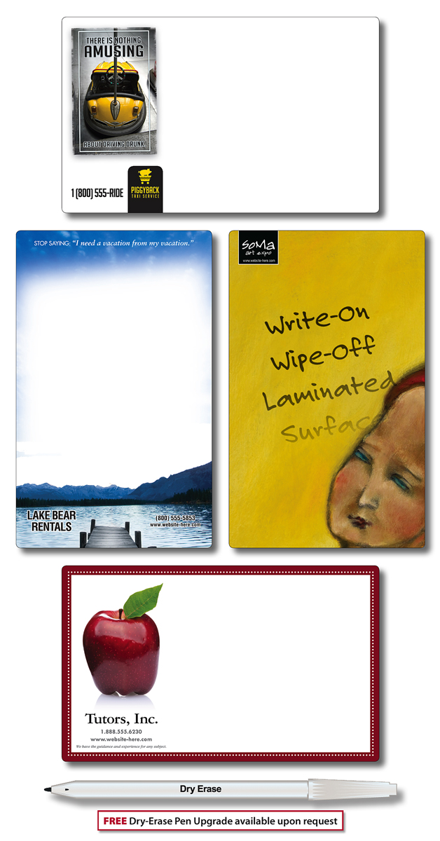 Extra-Thick Laminated Mini Memo Board - 5.25x8.5 - 24 pt. 3