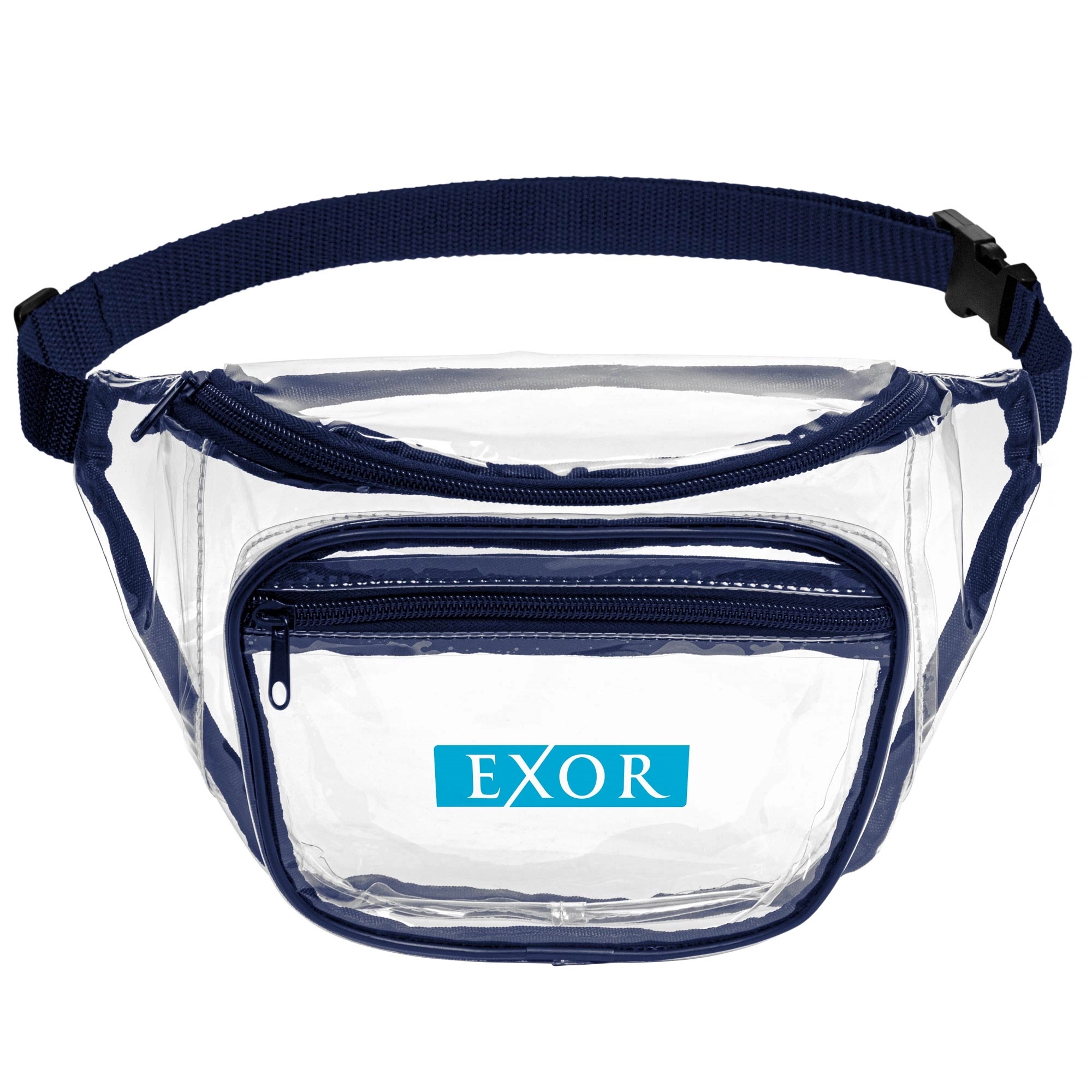 Clear PVC Fanny Pack with Dual Pockets - Large 10