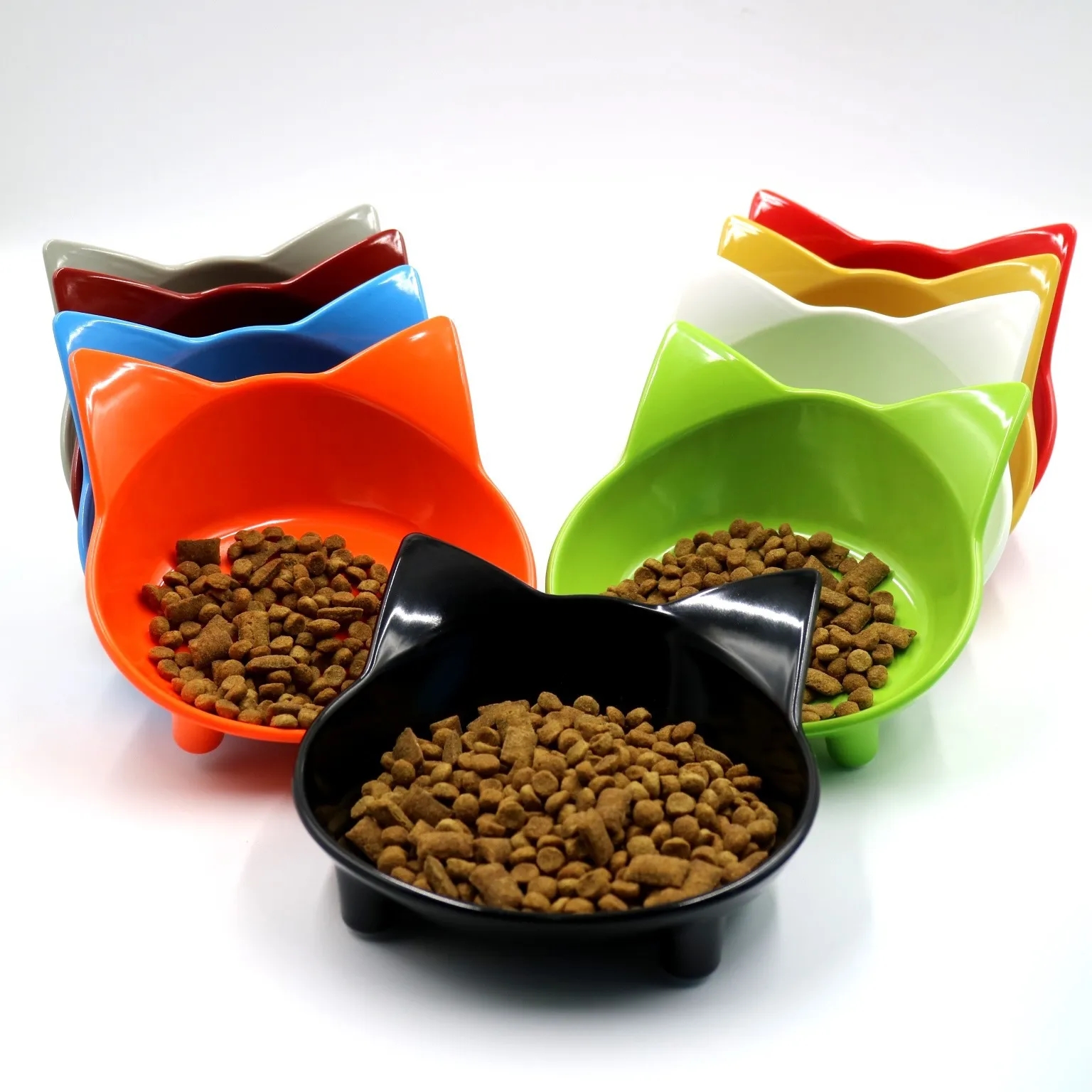 Colorful Melamine Cat Bowl 2