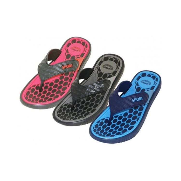 Men's Sport Flip Flops - 3 Colors Sizes 7-12 2