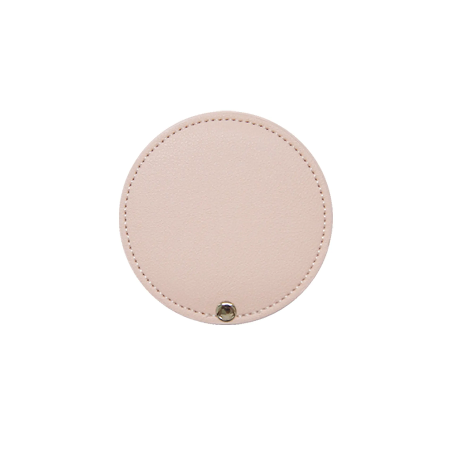 Elegant Mini PU Leather Single-sided Makeup Mirror 8