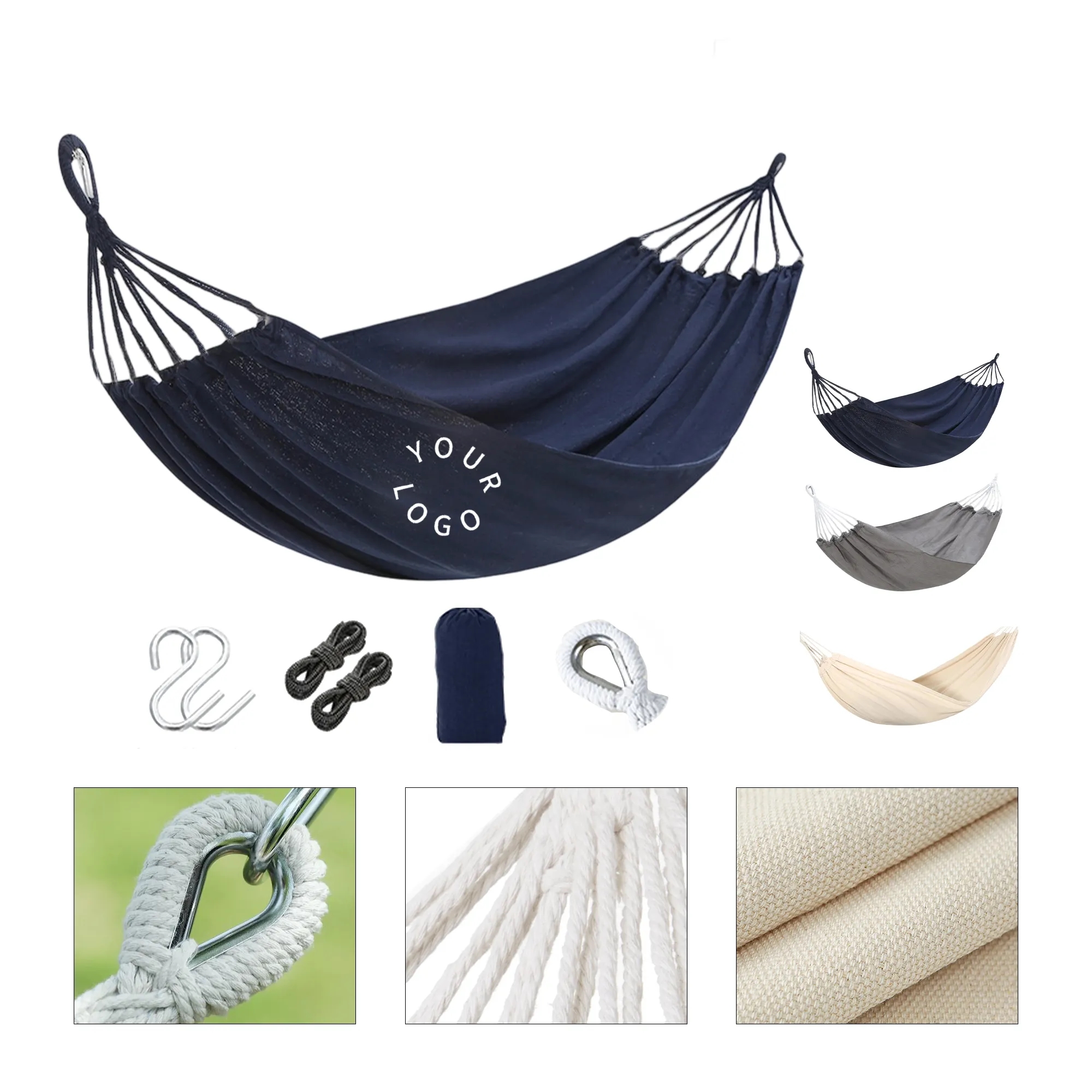 MOQ 50 Canvas Camping Hammock 2