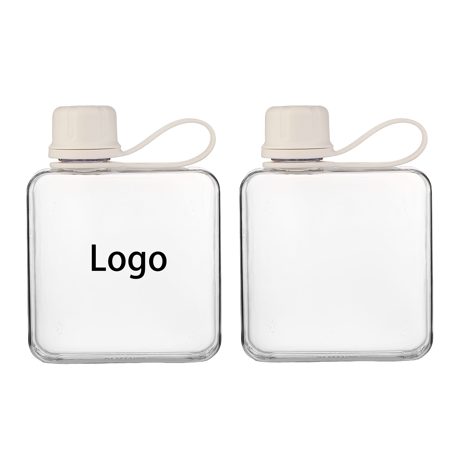 Clear Flat Sports Water Bottle 3