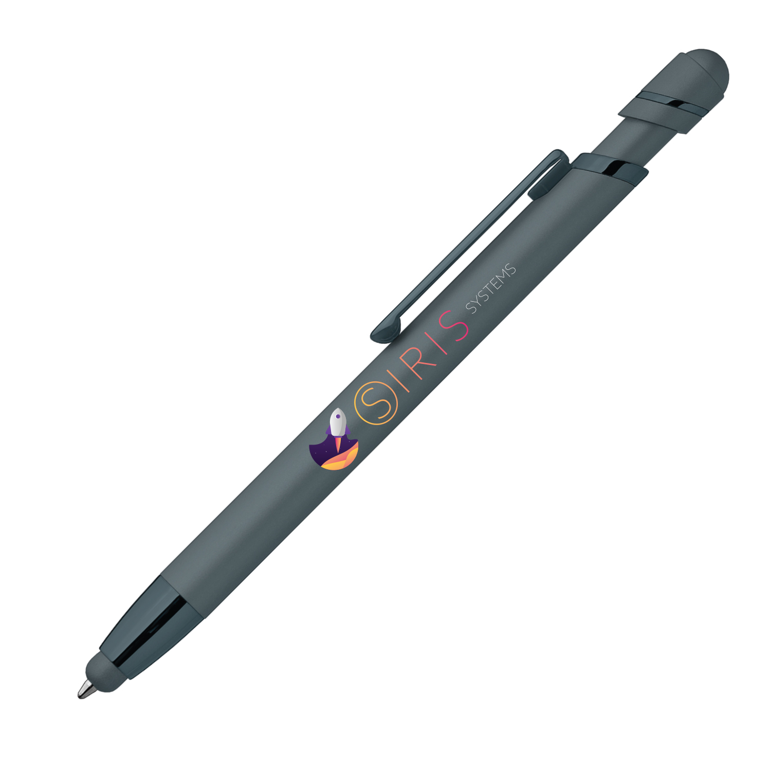 Pluto Softy Metal Pen with Stylus (Full Color Imprint) 5