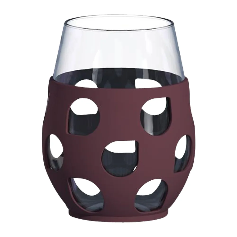Stemless Wine Glass with Silicone Sleeve 7