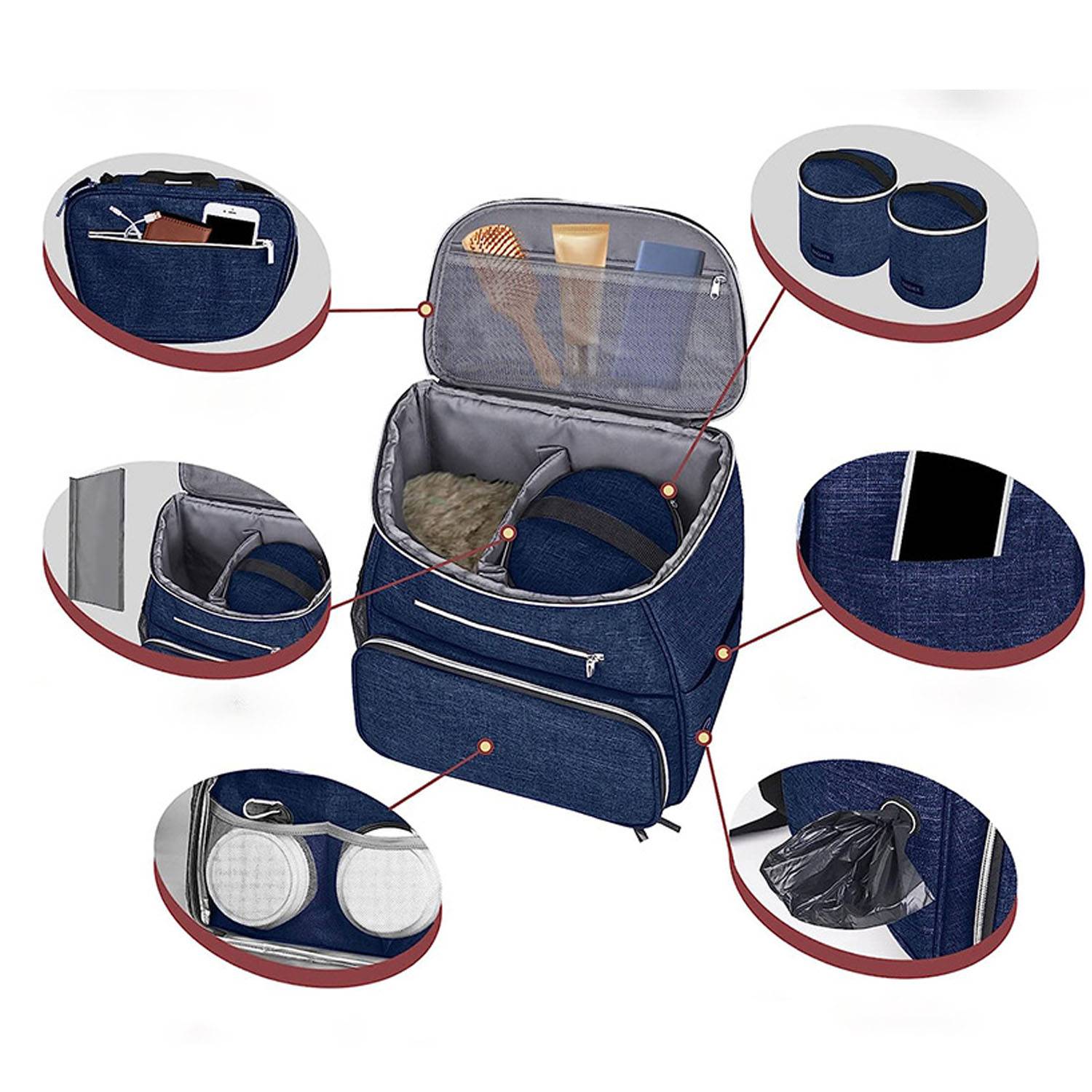 Outdoor Backpack Cat Food And Dog Food Collection Bag 3