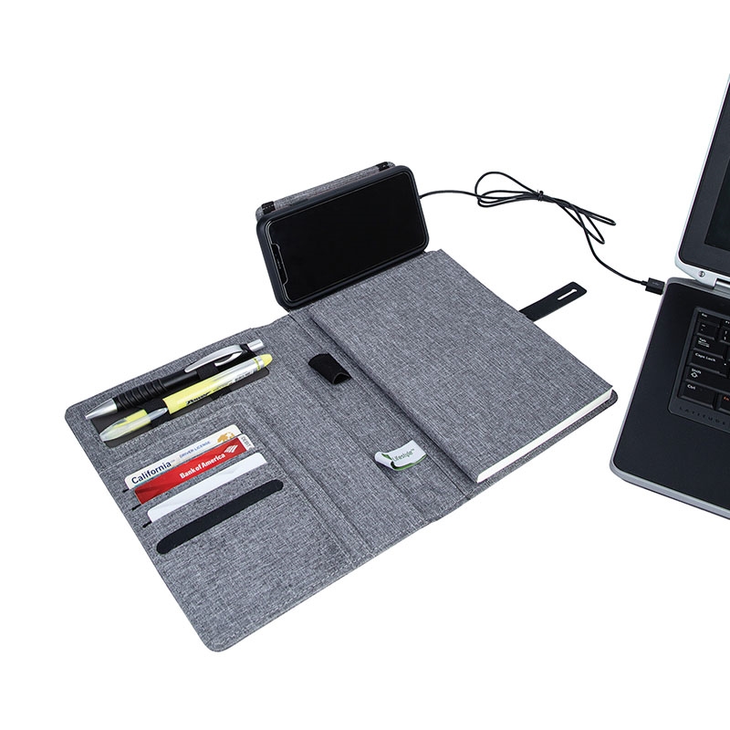 Binghamton RPET Padfolio w/ Wireless Phone Charger 10
