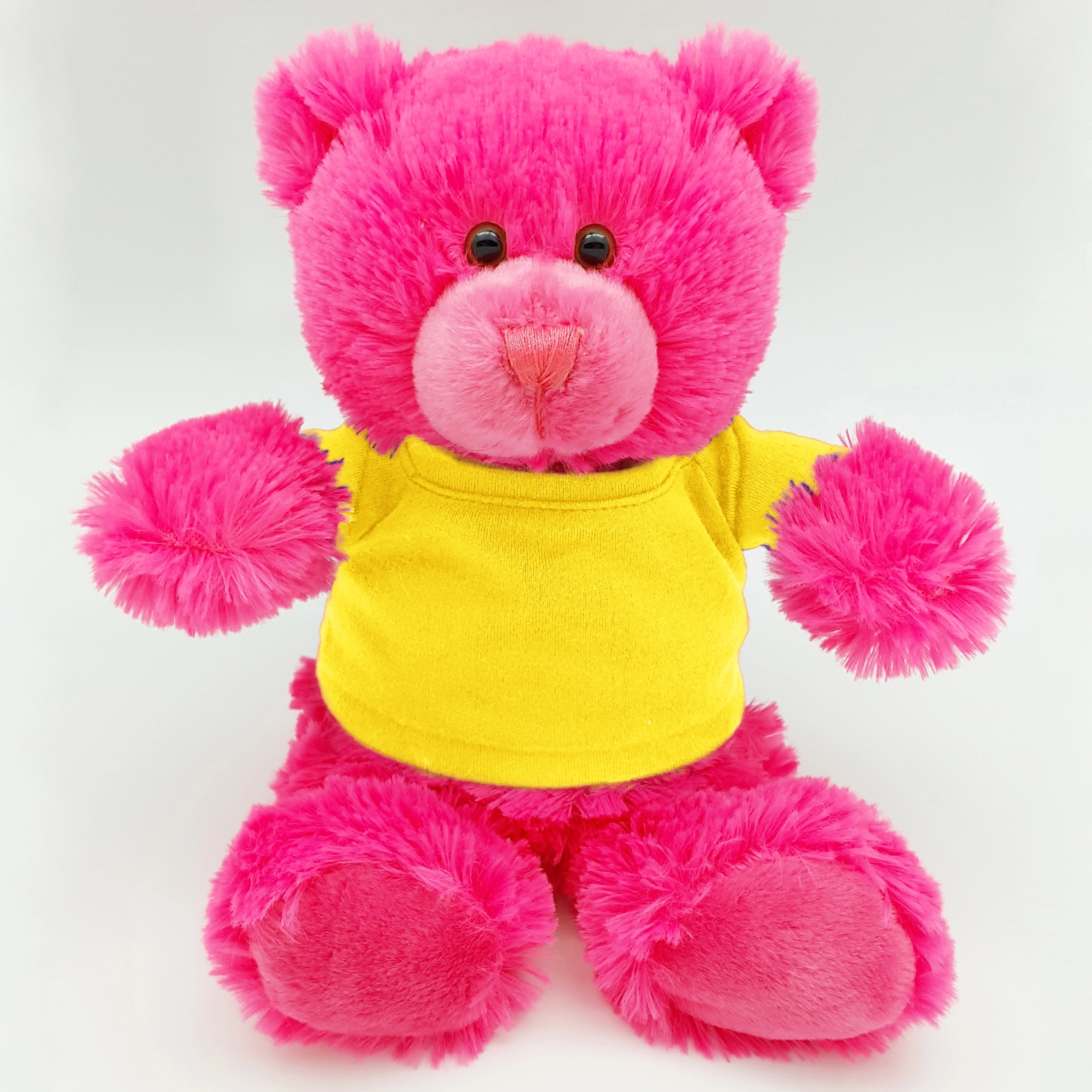 8" Bright Color Hot Pink Bear 15