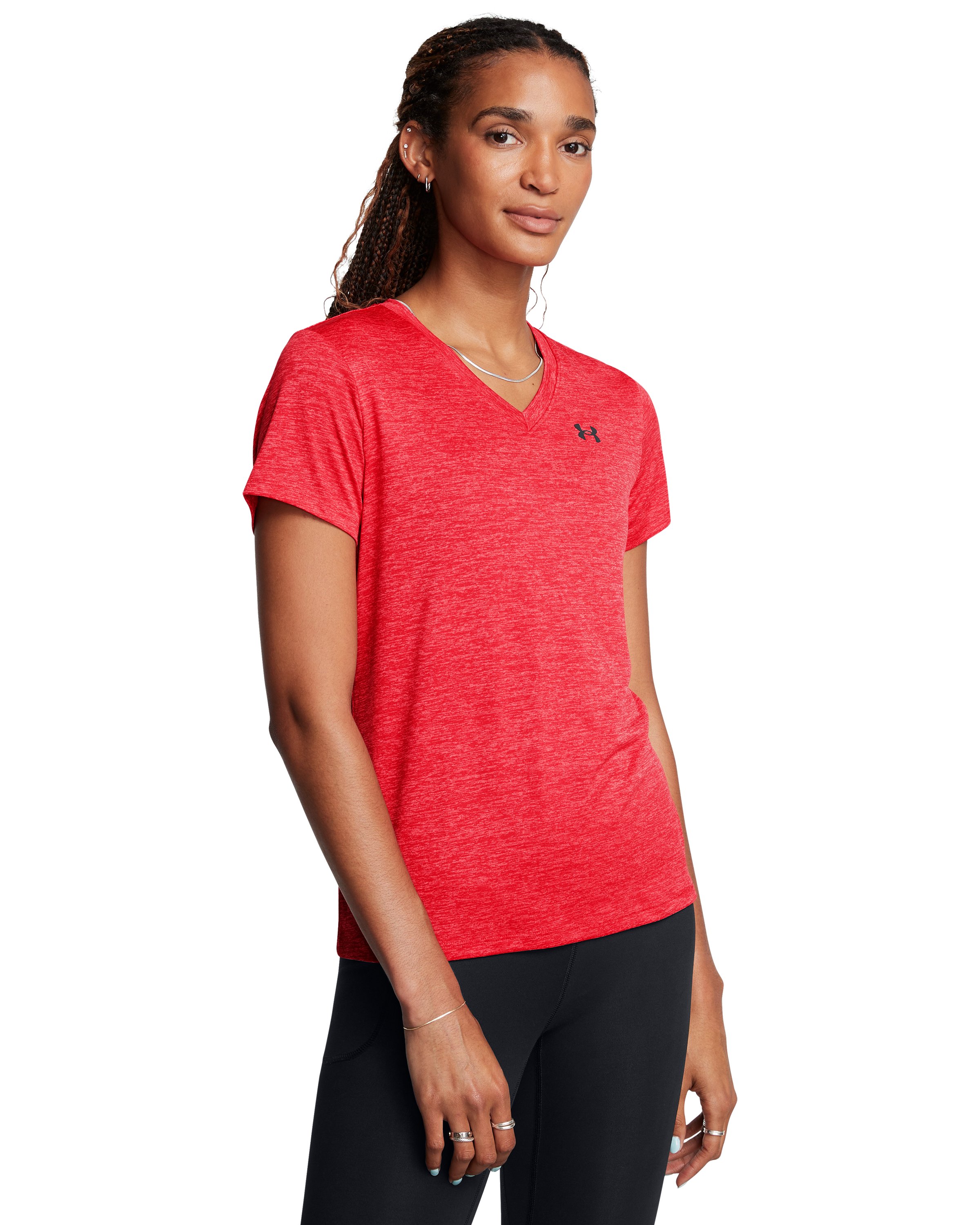 UA Tech Twist Women's V-Neck Short Sleeve 8