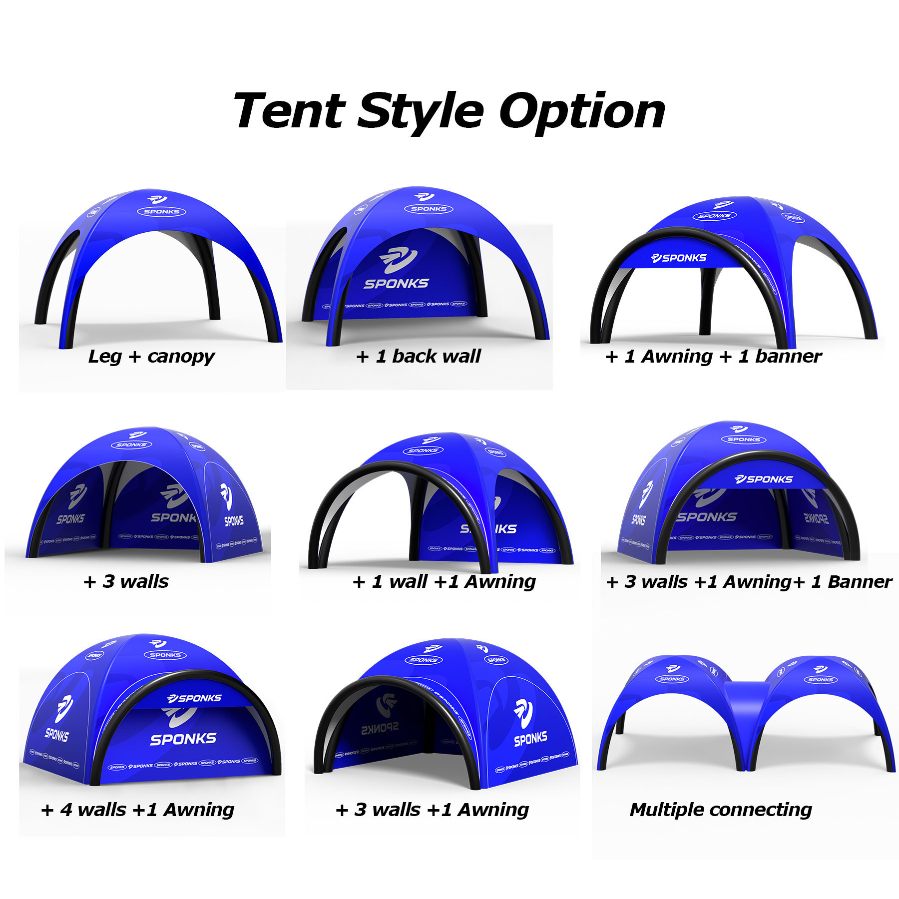 AirDome Inflatable Tent 10'X10' With Full Dye Sublimated Top 5
