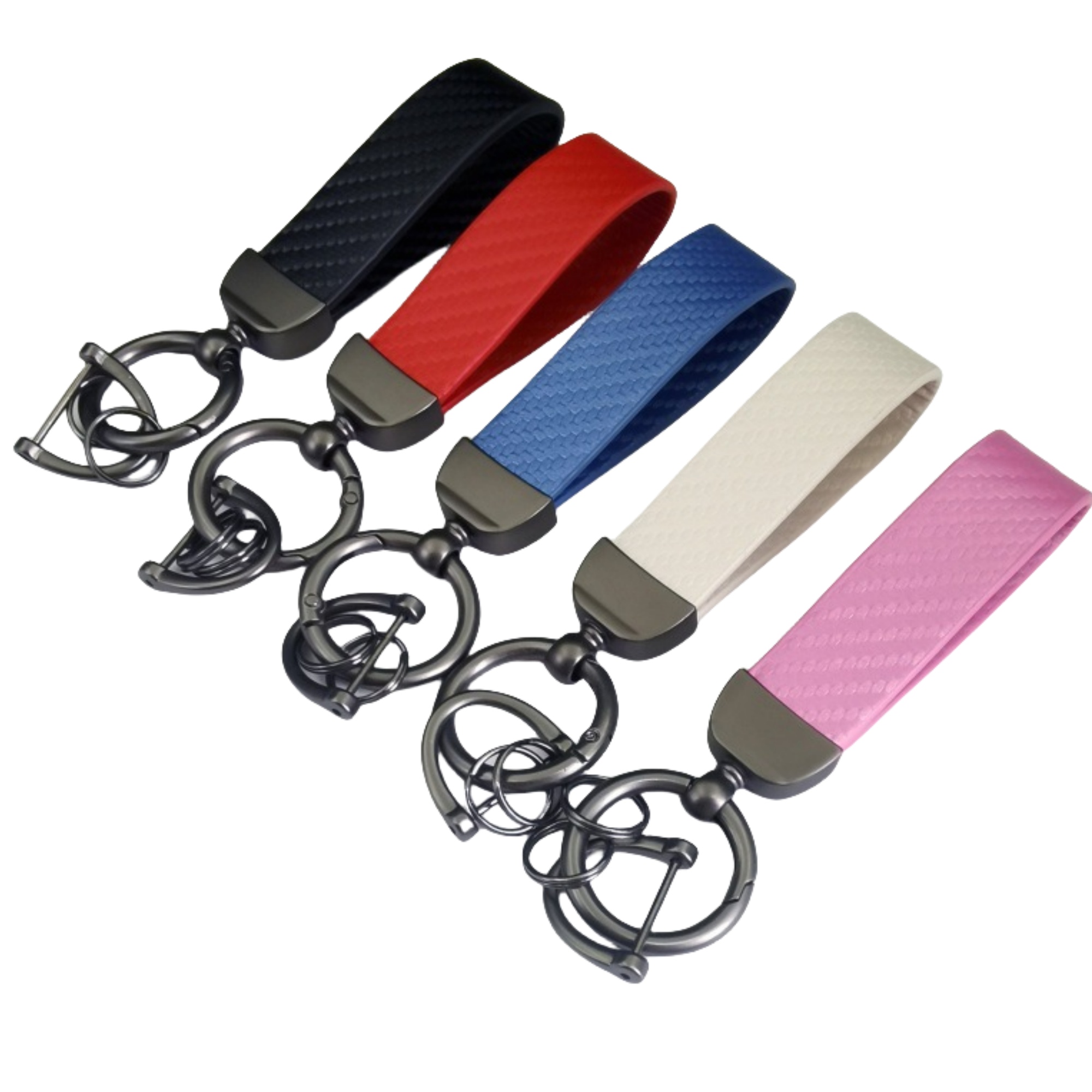 Carbon Fiber Style Car Keychain 3