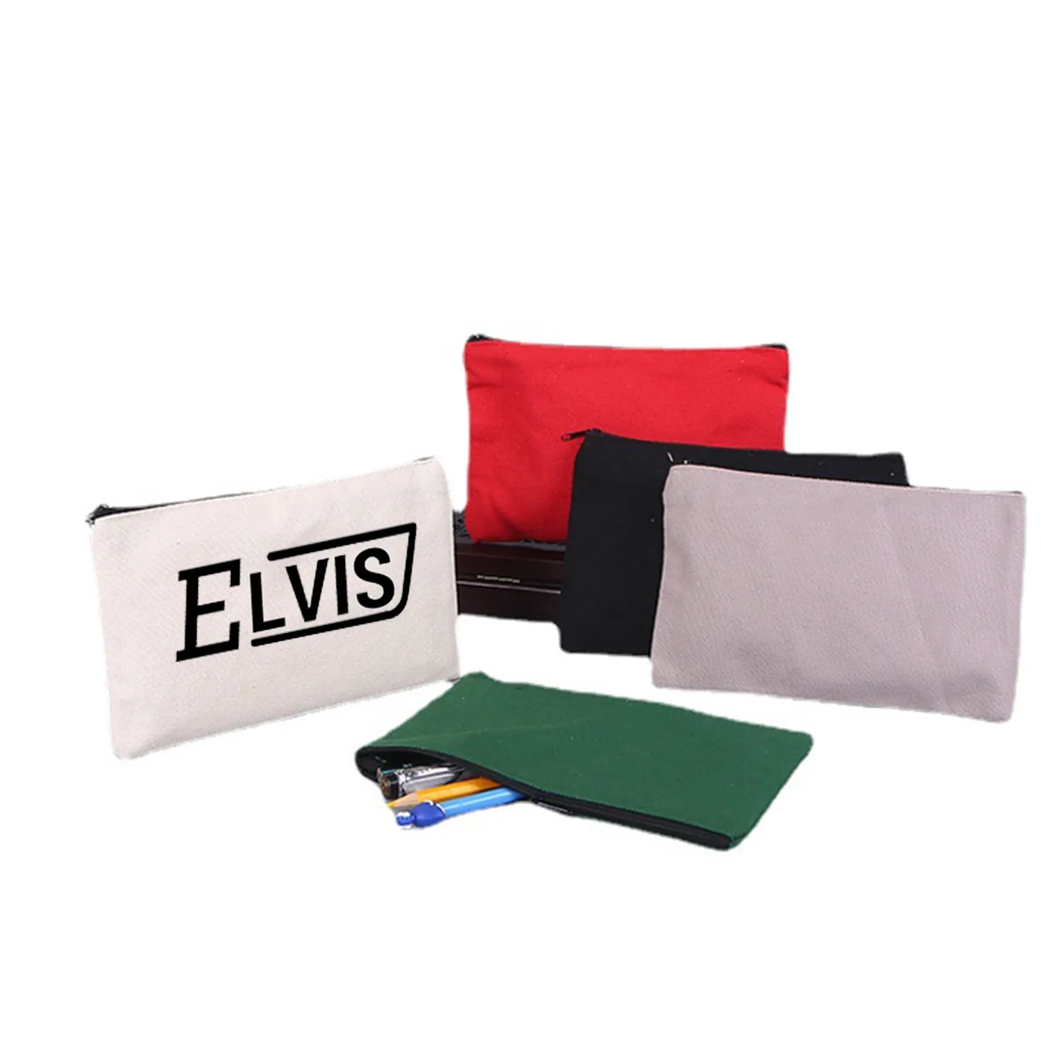 Zipper Custom Canvas Pencil Case 2