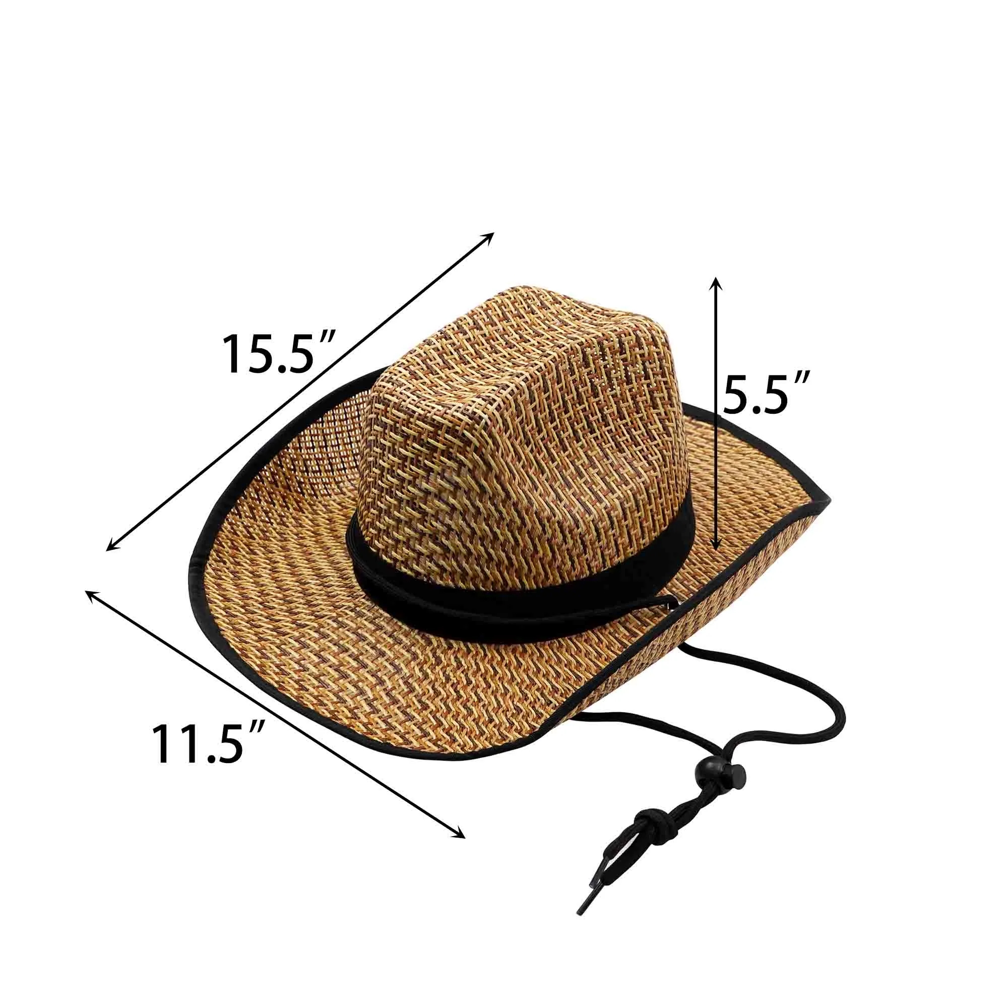 MOQ100 Wide-Brimmed Cowboy Straw Hat 4