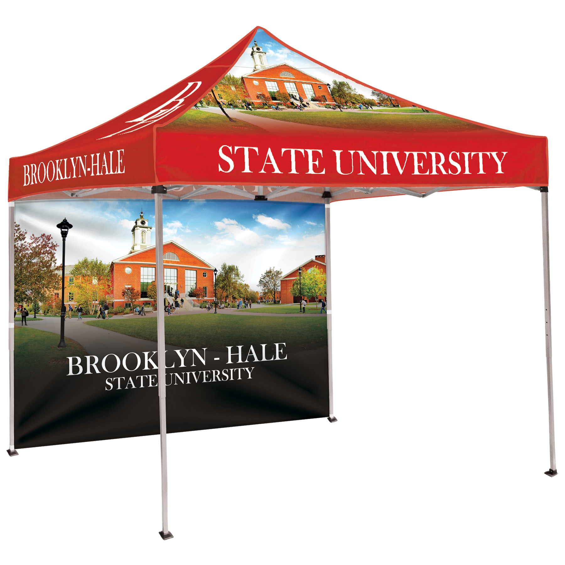 10' Square Canopy Tent W/One Full Wall 9