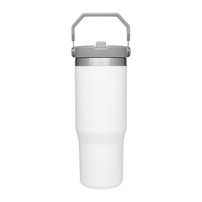 30 Oz. Vacuum Tumbler w/ Handle & Flip Straw Lid 14