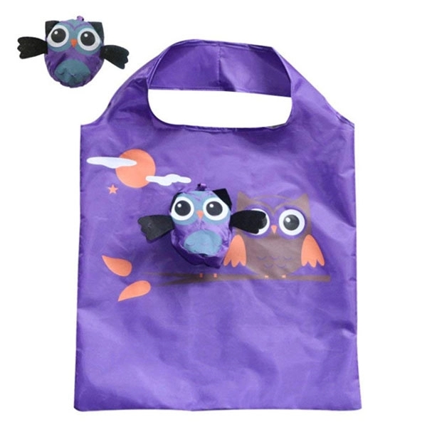 Owl Shape Folding Shopping Bag, custom tote bag with logo imprint 7