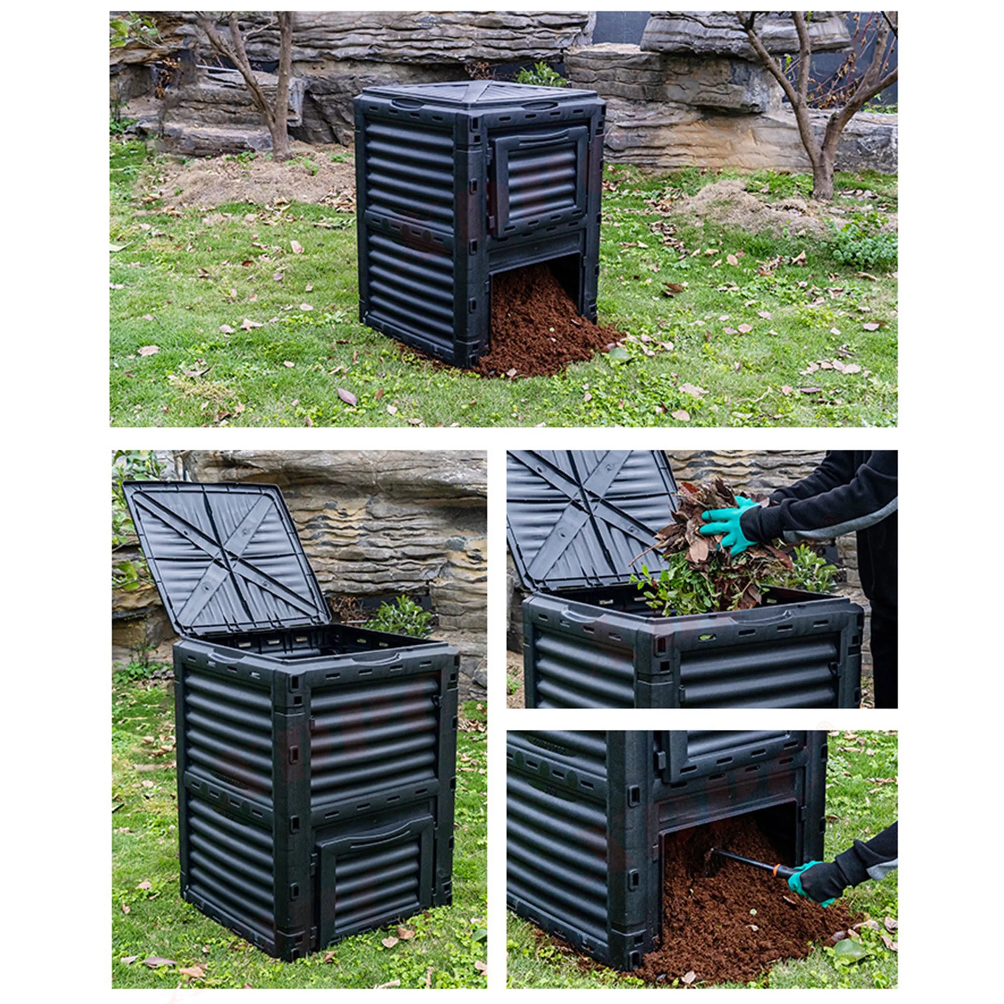 Premium 300L Garden Compost Bin For Leaf Recycling And Waste 2