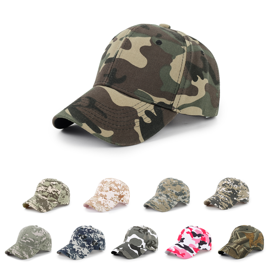 Stock Camo Polyester 6-Panel Baseball Cap 2