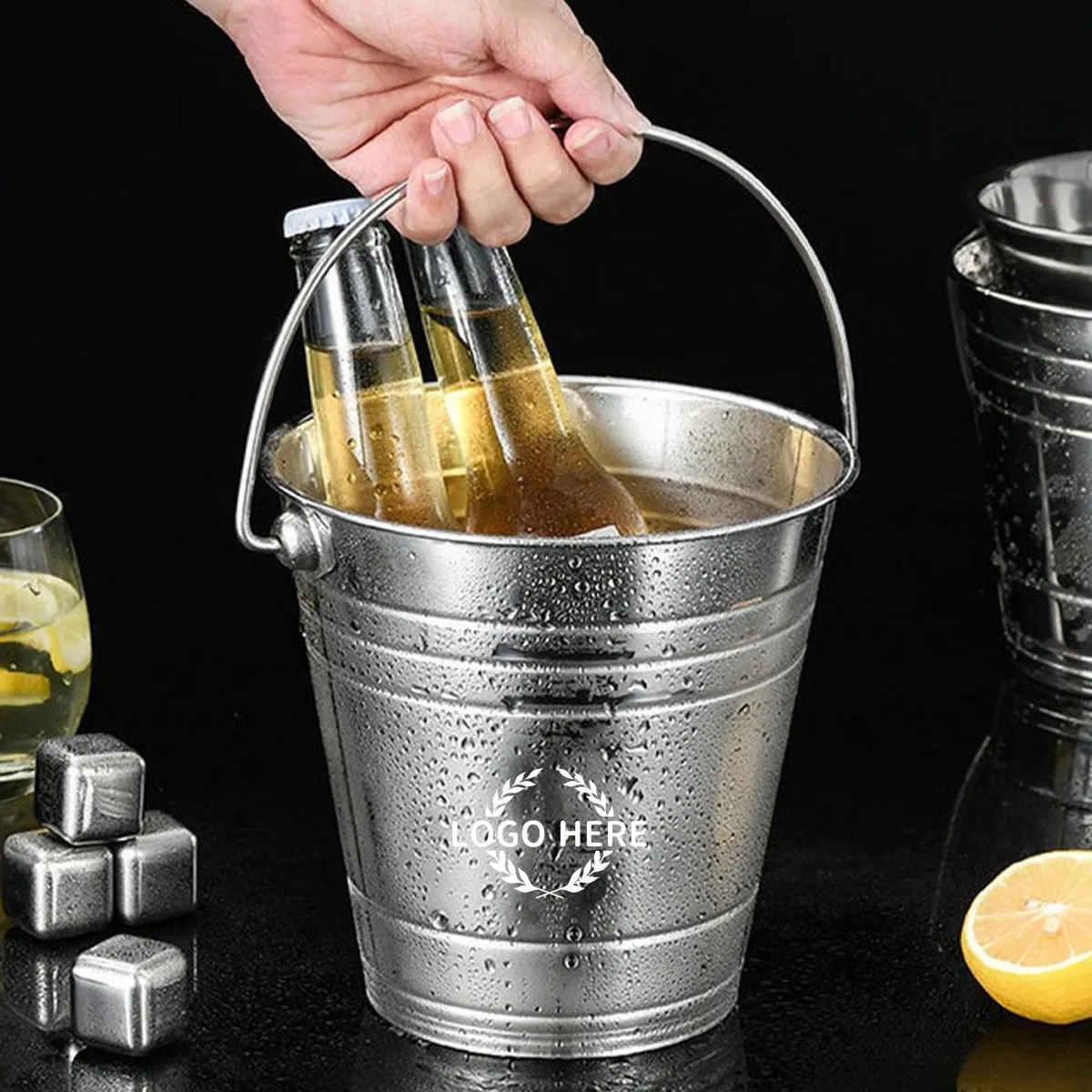 3L Stainless steel Ice Bucket 4