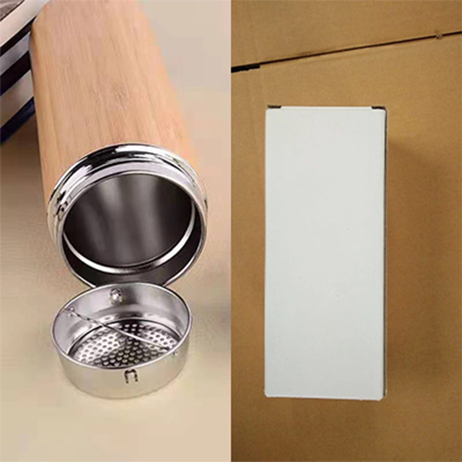 16 OZ Vacuum Sealed Bamboo Bottle 3