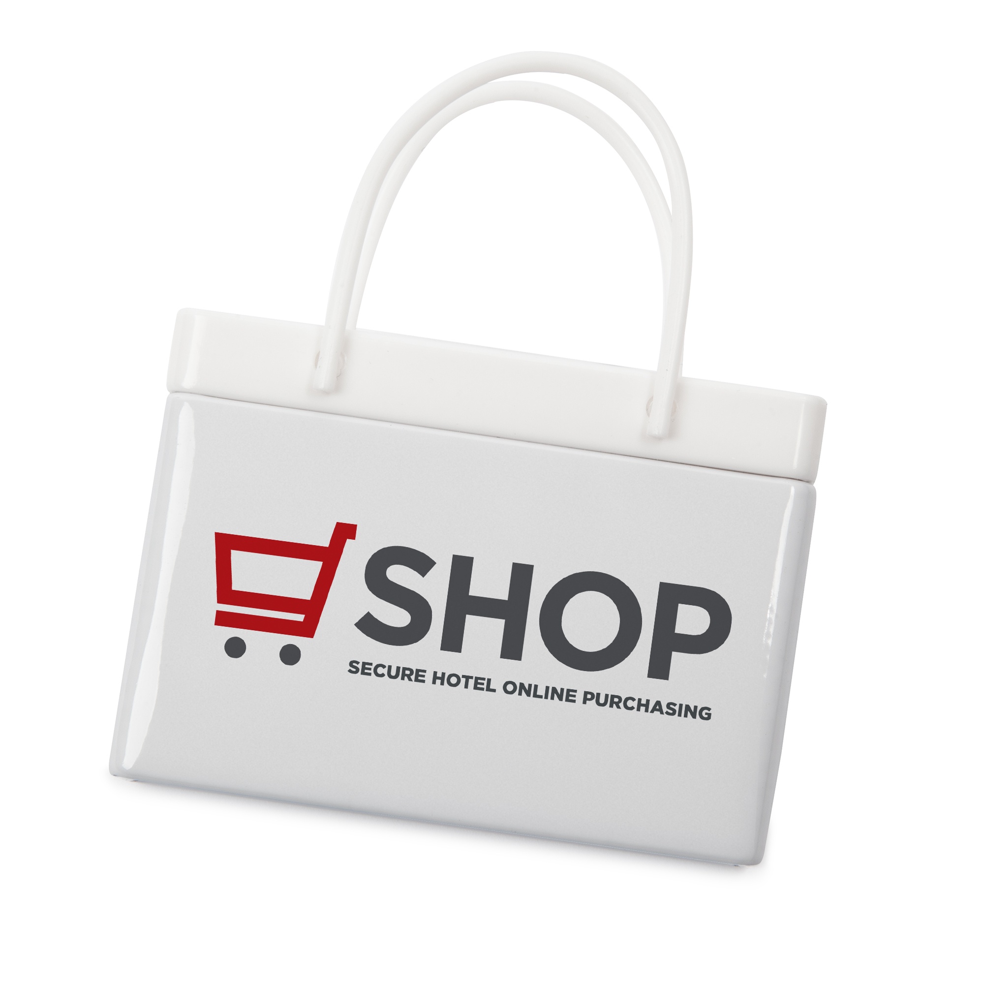 White Shopping Bag Tin 1