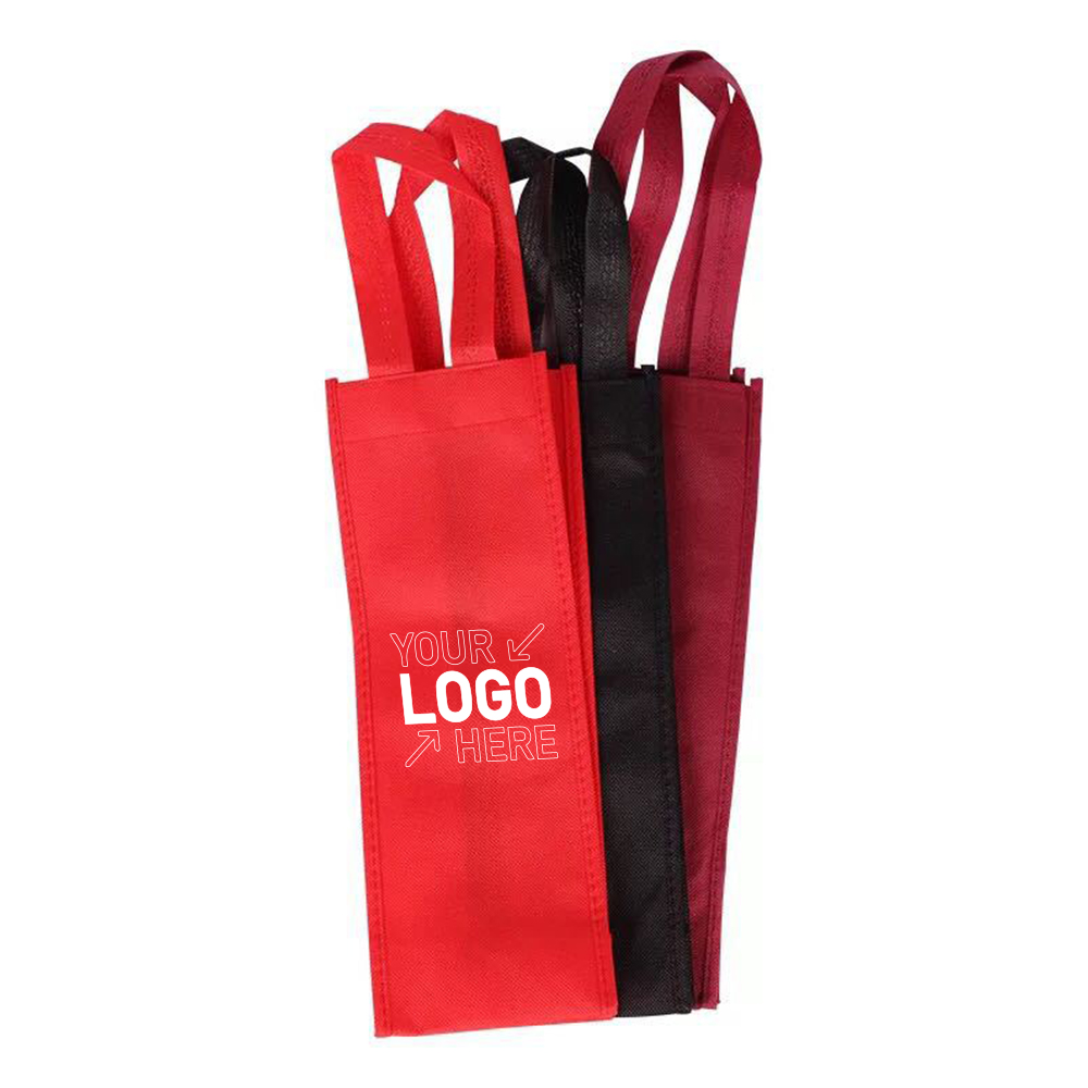 Non Woven Single Bottle Wine Tote Bag 5