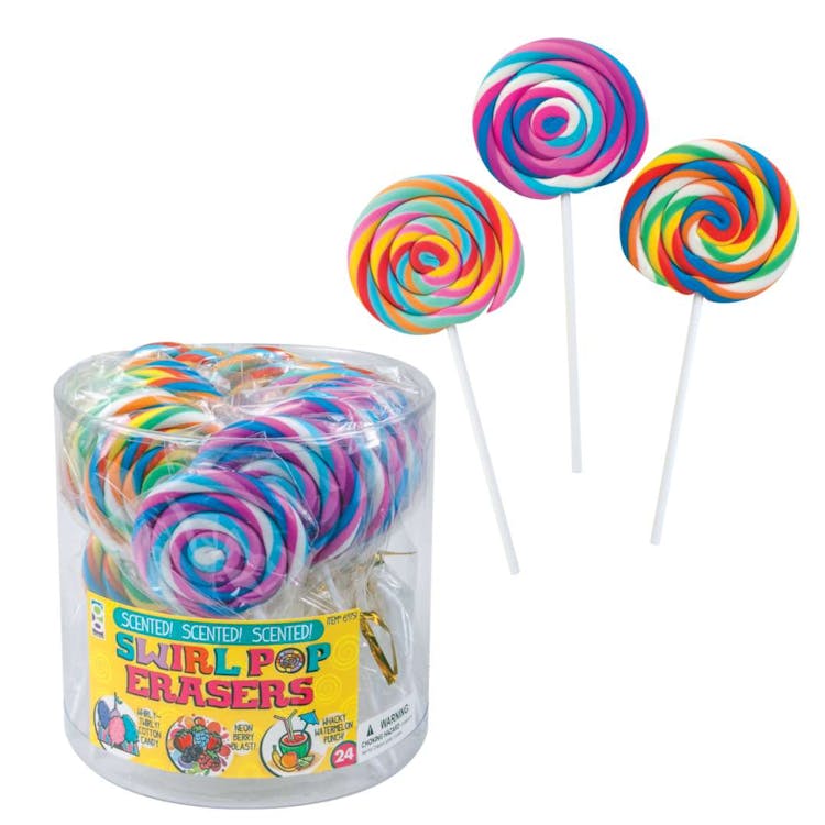 Scented Swirl Pop Erasers 24 Pack 1