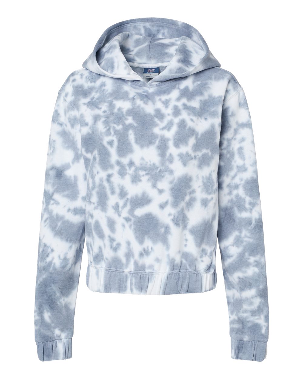 Women's Sueded Fleece Tie-Dyed Crop Hooded Sweatshirt - W23718 7