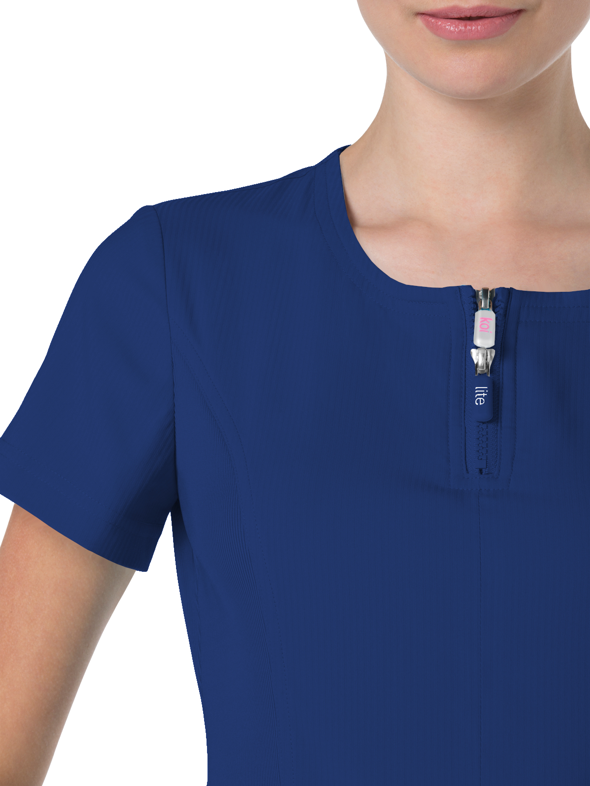 koi - Lite - Women's Four-Pocket Zipper Neck Serenity Top 21