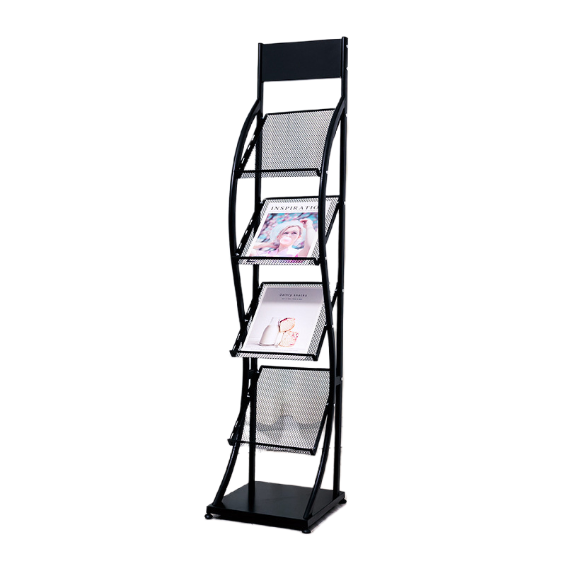 4-layer Floor Metal Magazine Rack 2
