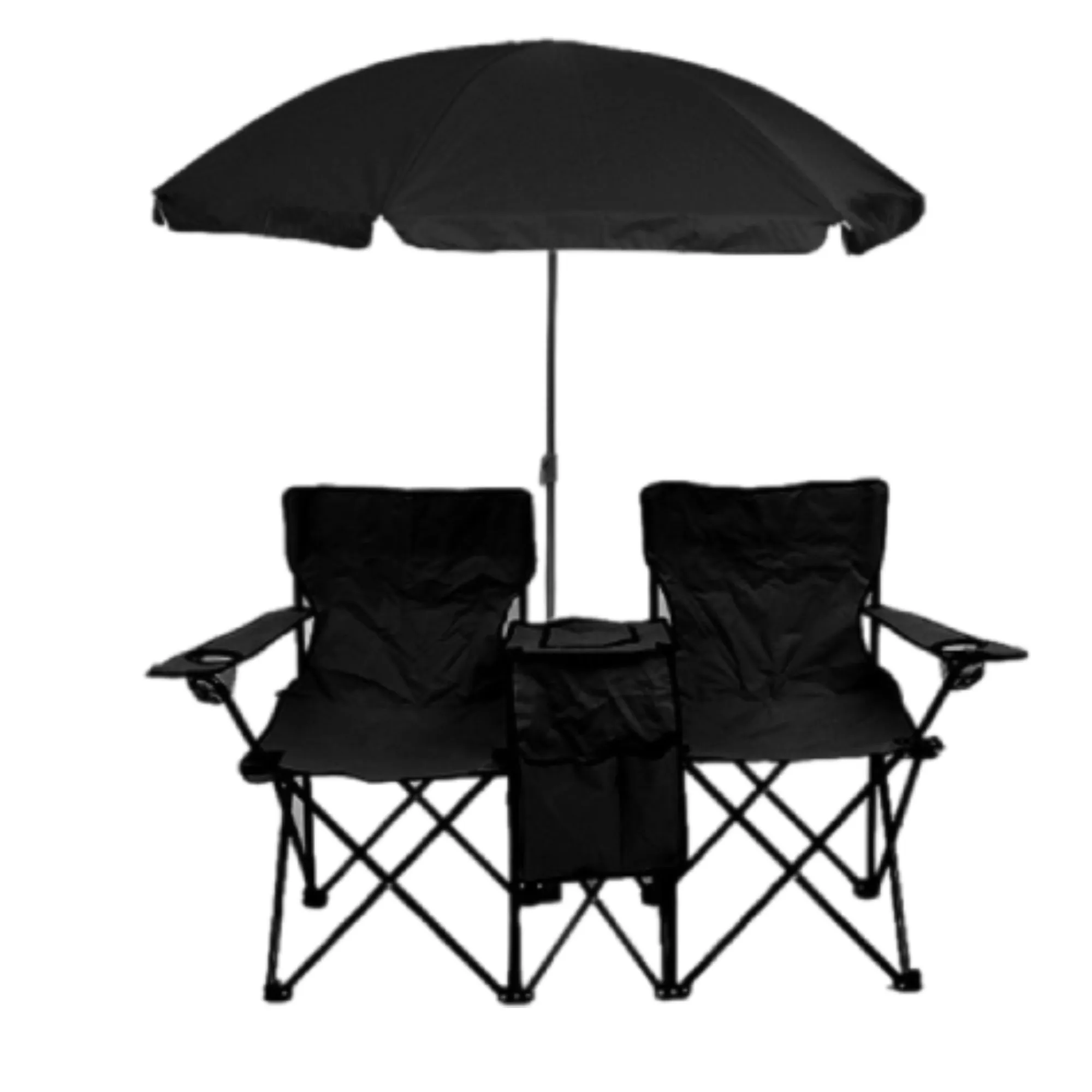Customizable Outdoor Camping Chair Set with Umbrella 3