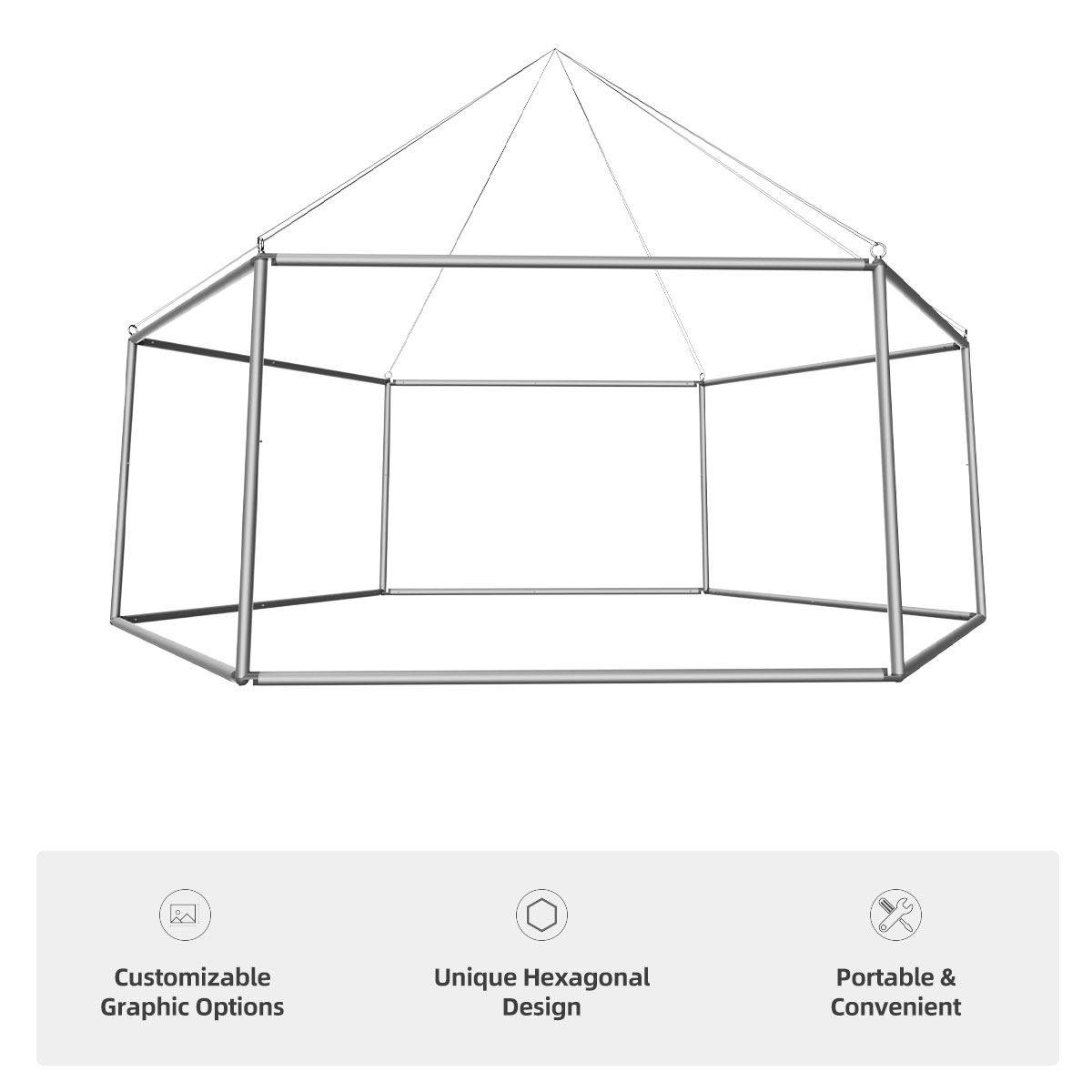 15ft Hex Hanging Banner Kit 2