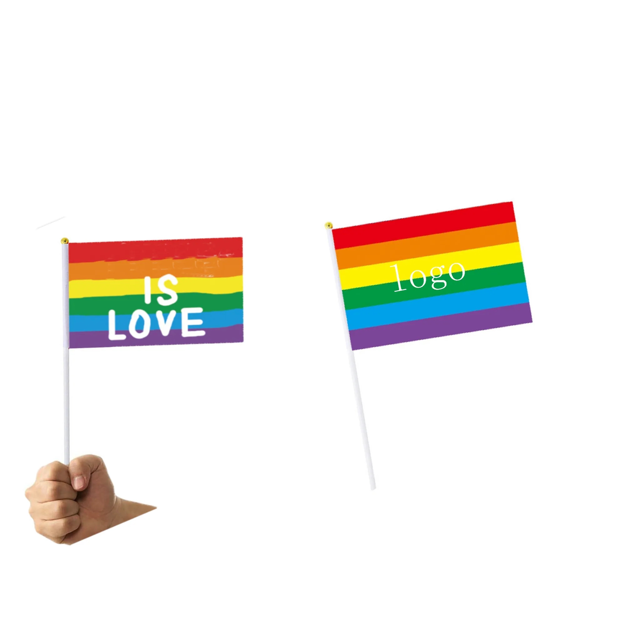 Six-Color Rainbow Hand-Waved Flag 1