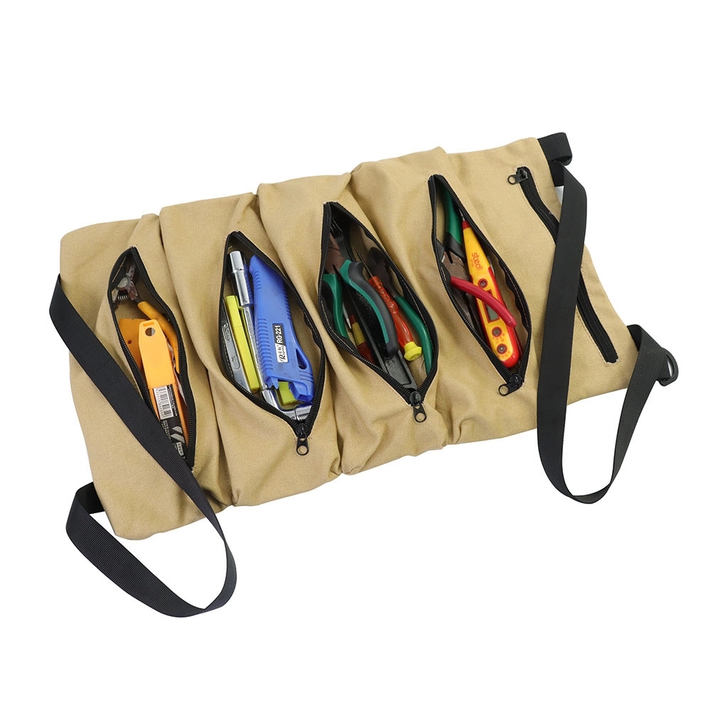 5 Pockets Super Tools Storage Bag Roll Pouch 3