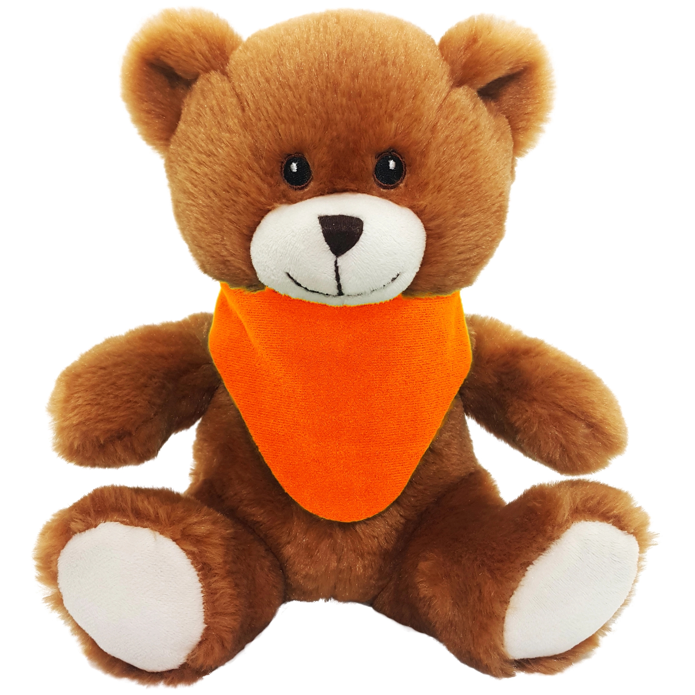 8" Embroidered Eyes Honey Brown Bear 13