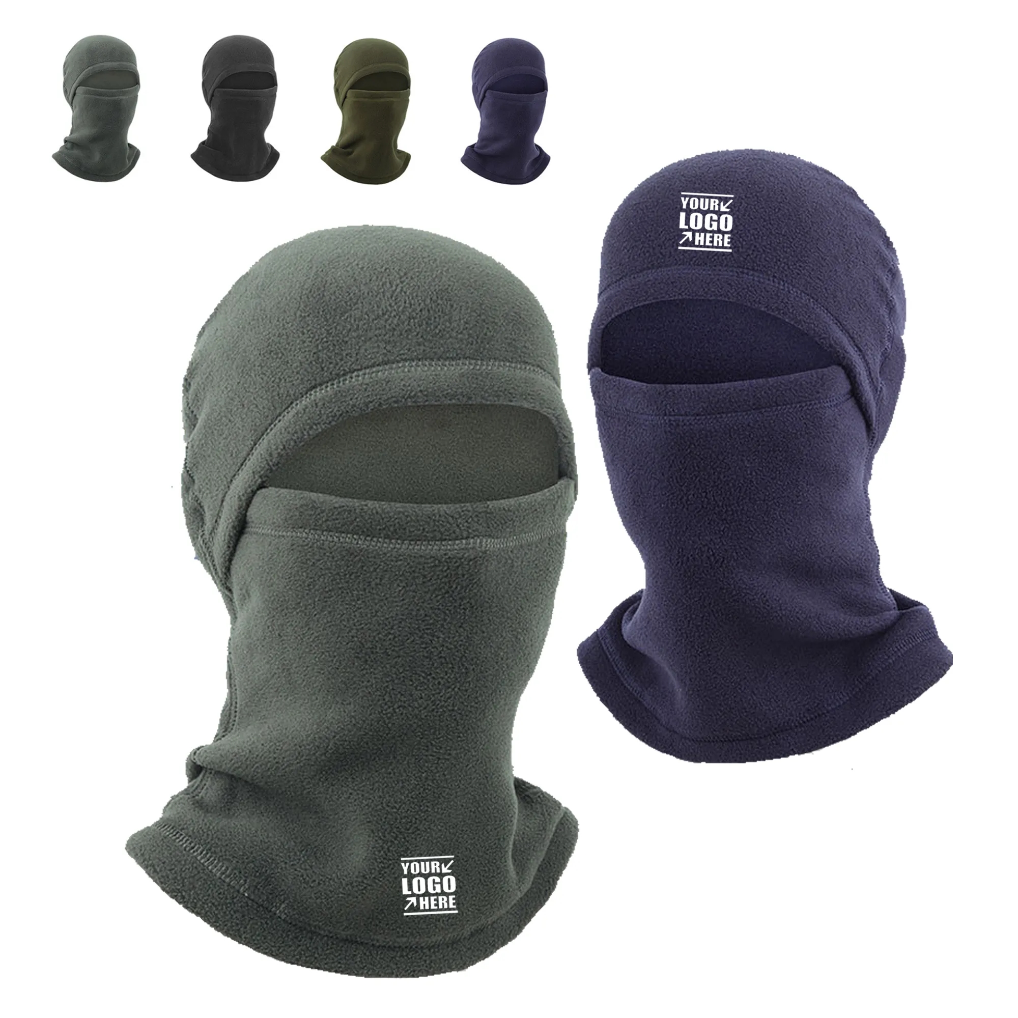Fleece Winter Face Mask Skiing Headwear 2-in-1 Hat 4