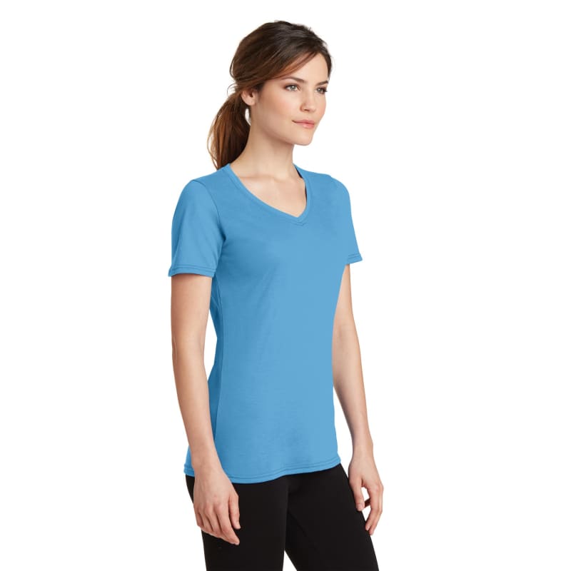 Port & Company Women's Performance Blend V-Neck Tee. 22