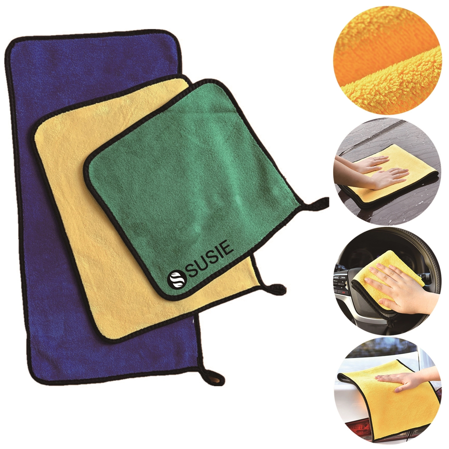 Coral Velvet Car Cleaning Towel 2