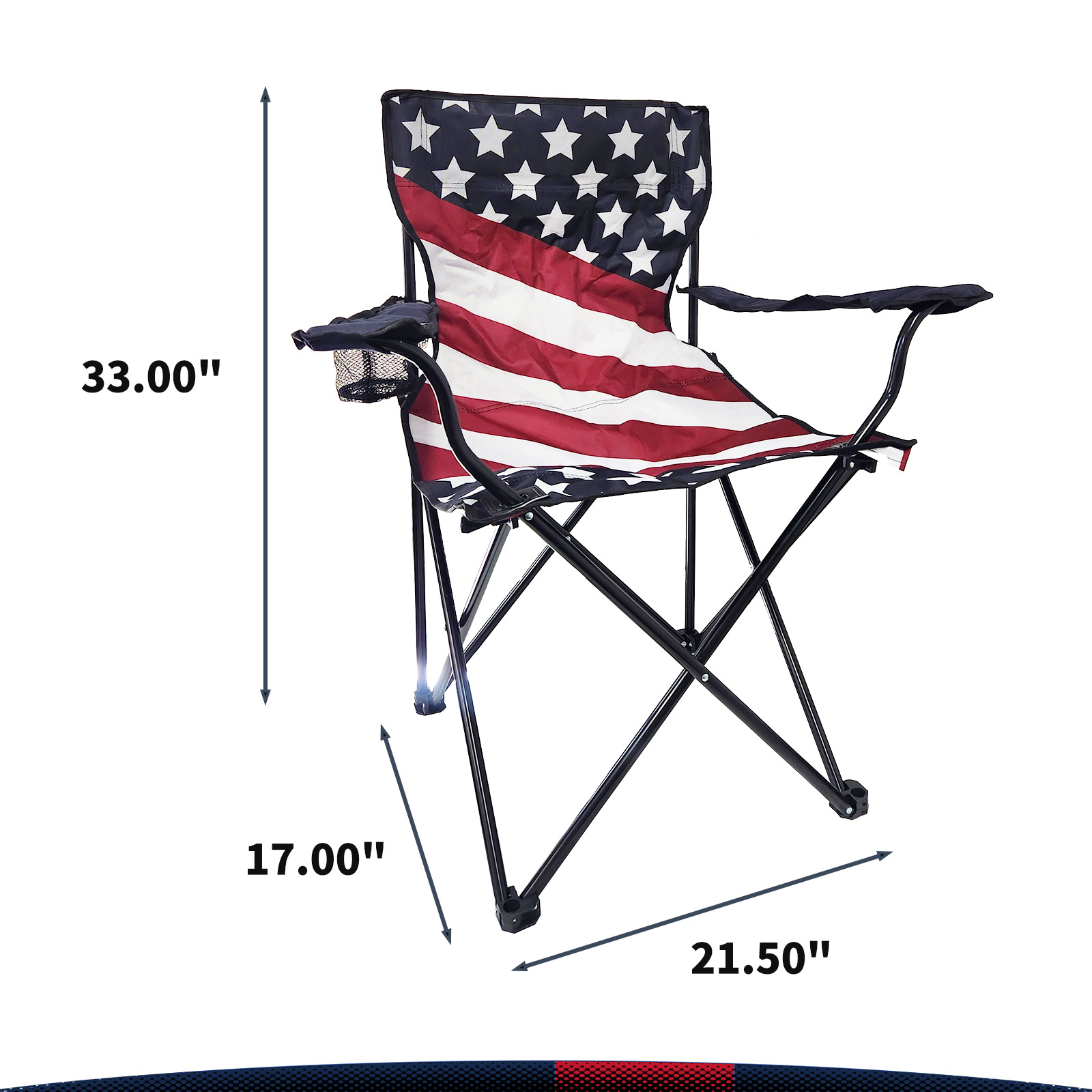 Edmund Patriotic Folding Chair 4