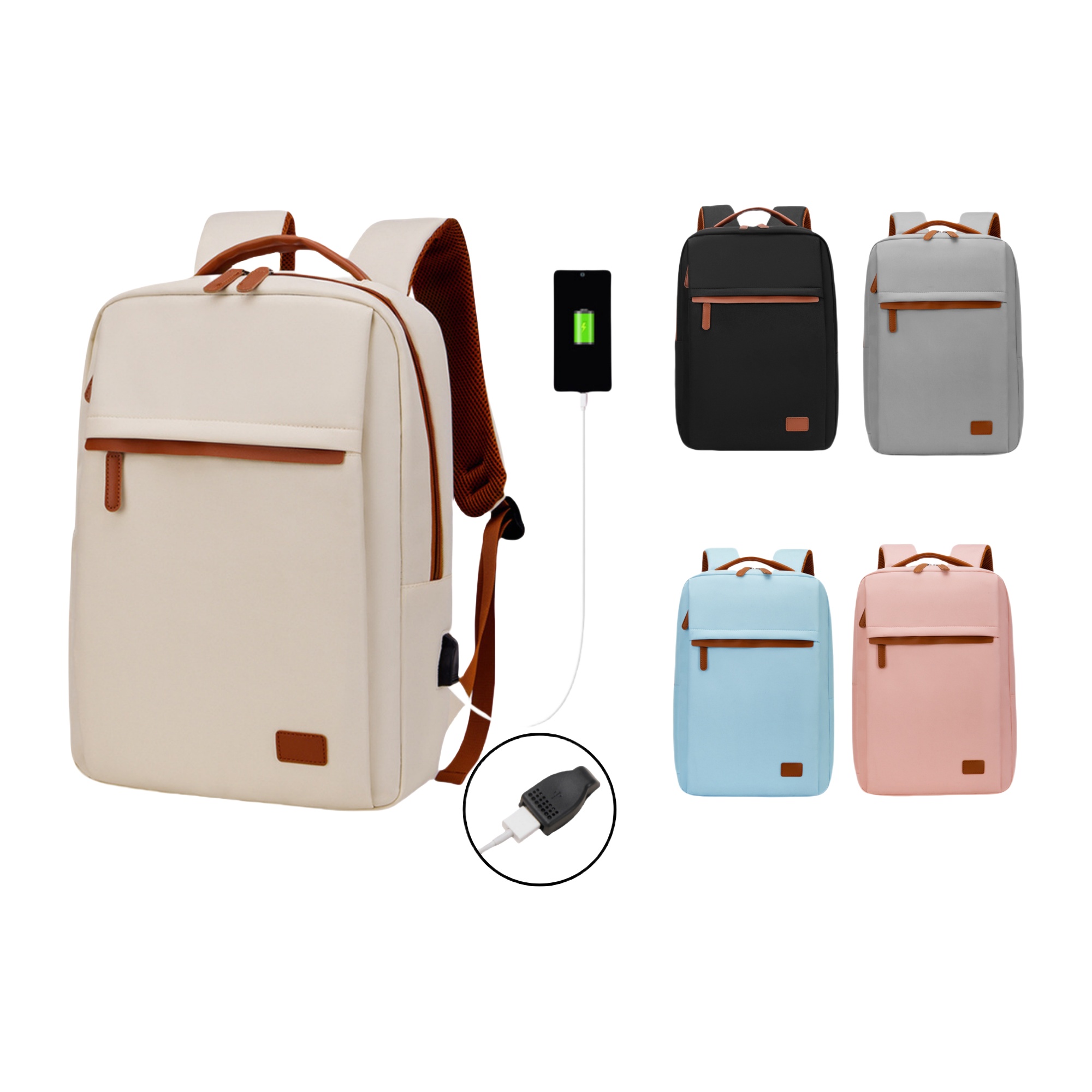 USB Computer Bag For Business Commuting Waterproof 2