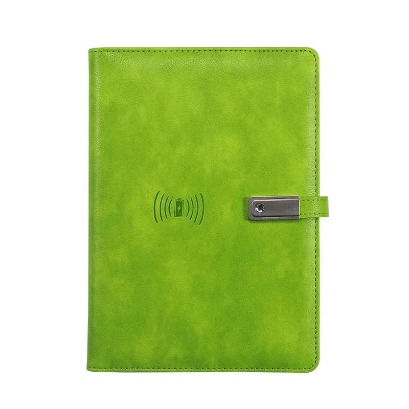 PU Leather Notebook W/ 8000mAh Wireless Charging Power Bank 9