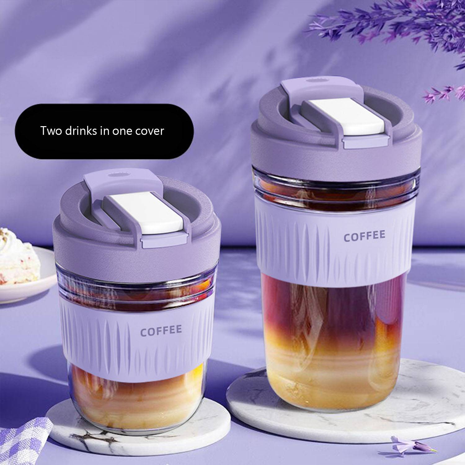 14/19.3oz Hot proof coffee glass cup with straw 6