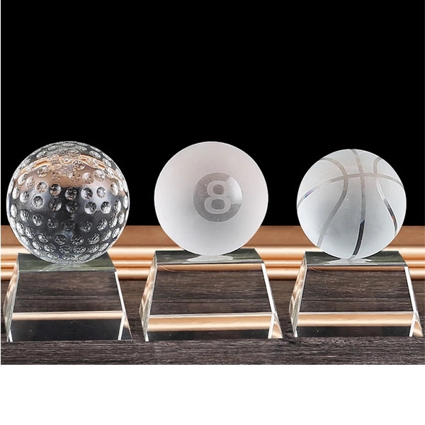 Crystal Golf Ball Paperweight 4