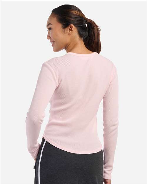 Women's Waffle Knit Baby Long Sleeve T-Shirt - BW3103 23